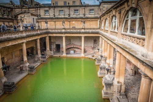 Banho romano na cidade de Bath ao sul da Inglaterra.