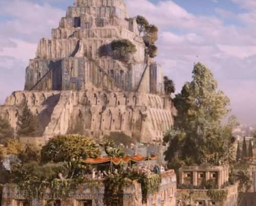 Filme 'Alexandre' de 2004. Detalhe do zigurate da Babilônia.