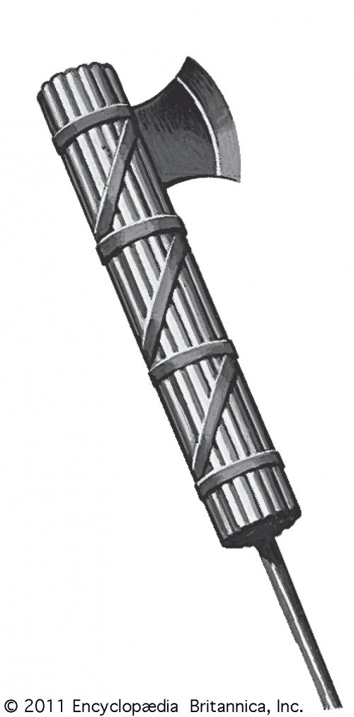 O fasces segundo ilustração moderna.