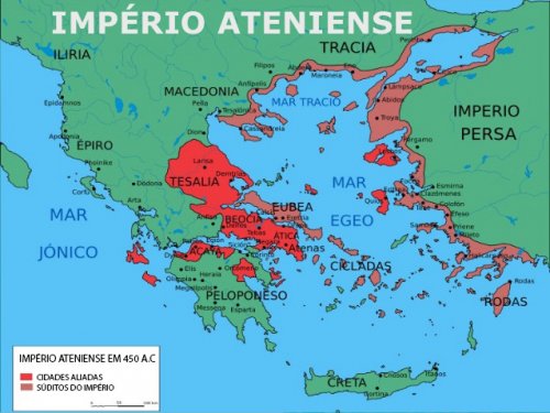 O Império Ateniense em 450 a.C.