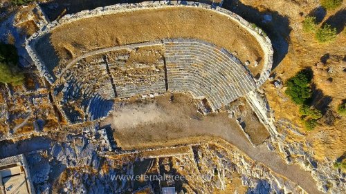 O teatro grego de Thorikos, na Ática.