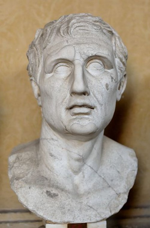 Busto de Menandro. Cópia romana feita do século 2 d.C. a partir de um original grego de 300 a.C. Museu do Vaticano.