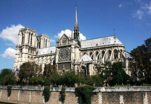 A catedral medieval de Notre-Dame em Paris.