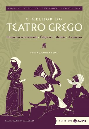 Capa do livro O melhor do Teatro Grego, de Ésquilo, Sófocles, Eurípides, Aristófanes
