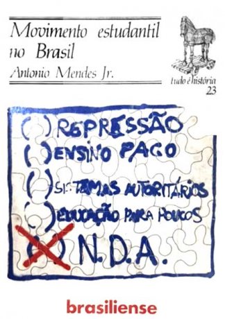 Capa do livro Movimento estudantil no Brasil, de Antônio Mendes Júnior
